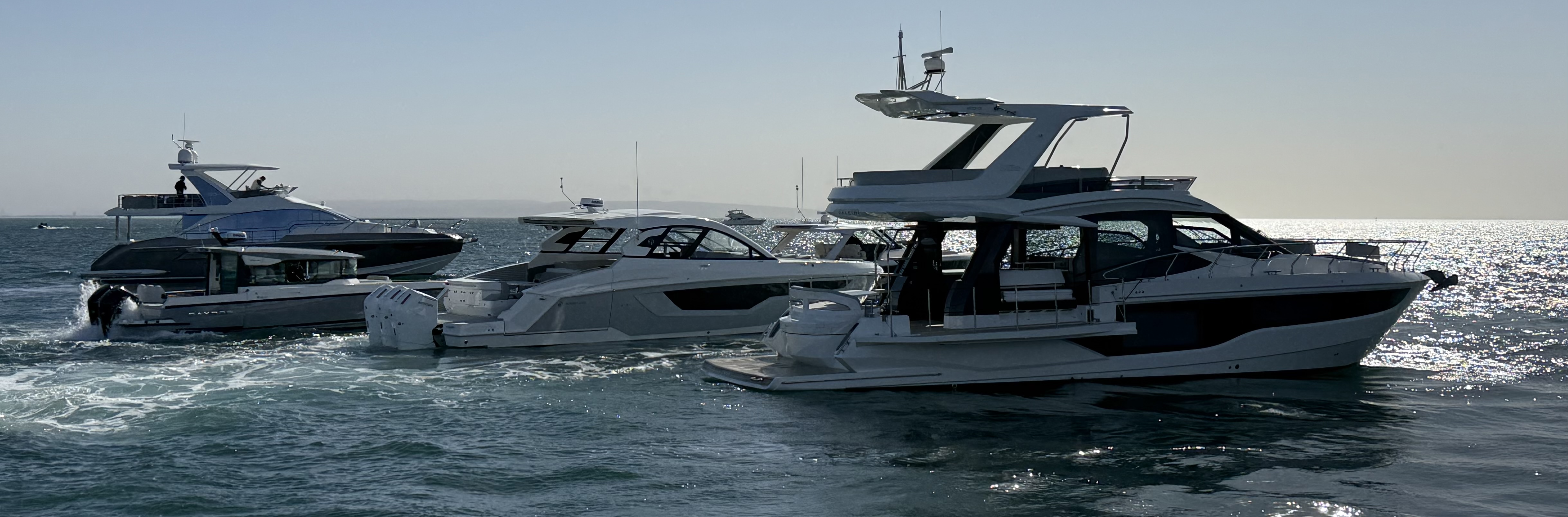 Yacht at speed